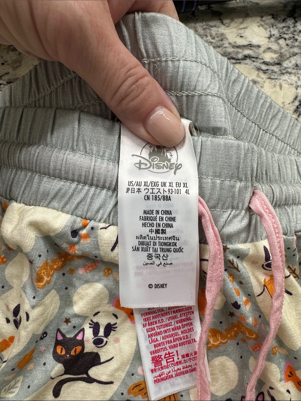 Disney Mickey Ghost Halloween Pajama Bottoms Lounge with Drawstring 🎃 👻 - Picture 6 of 9